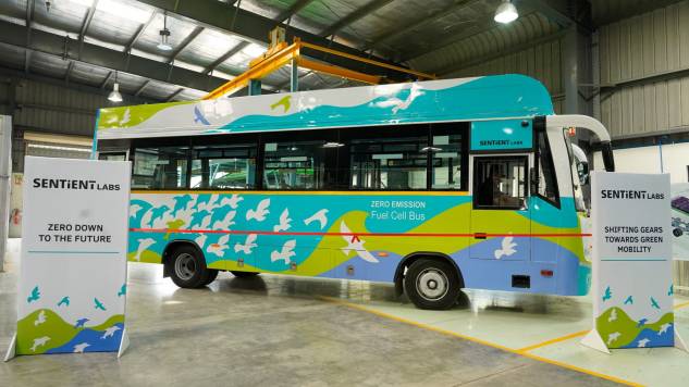 印度第一辆自主研发的氢能燃料电池巴士